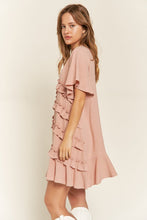 Load image into Gallery viewer, PLUS TIERED RUFFLE MINI DRESS