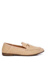 Load image into Gallery viewer, Asher Horsebit Embellished Raffia Loafers