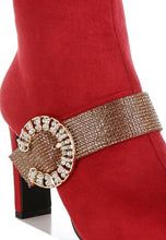 Load image into Gallery viewer, Asagao Diamante &amp; Rhinestones Strap Boots