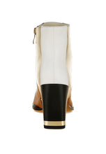 Load image into Gallery viewer, Stemon Three Tone Block Heel Boots