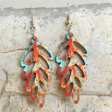 Load image into Gallery viewer, Leaf Shape Wooden Dangle Earrings