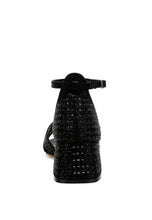 Load image into Gallery viewer, Babylon Low Block Heel Rhinestone Sandals