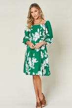 Load image into Gallery viewer, Double Take Full Size Floral Ruffle Hem Smocked Dress