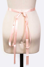 Load image into Gallery viewer, Chiffon Flower Embellished Sash Belt
