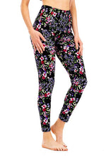 Load image into Gallery viewer, Peach Skin Mix Floral Print Leggings