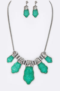 Frosted Glass Artisan Necklaces Set