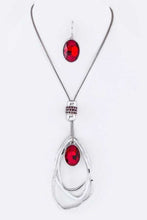 Load image into Gallery viewer, Crystal Drop &amp; Hoops Necklace Set