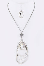 Load image into Gallery viewer, Crystal Drop &amp; Hoops Necklace Set