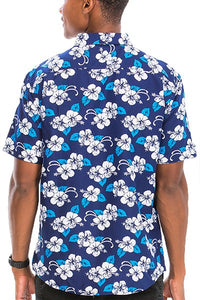 Men's Print Hawaiian Button-Down Shirt