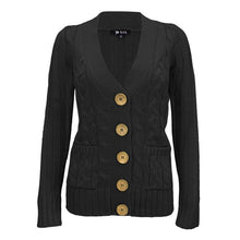 Load image into Gallery viewer, Cable Knitted Cardigan Sweater with Pockets
