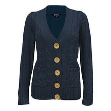 Load image into Gallery viewer, Cable Knitted Cardigan Sweater with Pockets
