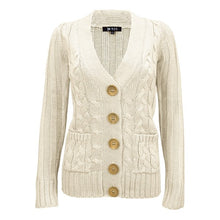 Load image into Gallery viewer, Cable Knitted Cardigan Sweater with Pockets