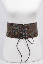 Load image into Gallery viewer, Rhinestone Iconic Tie Belt