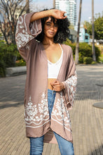 Load image into Gallery viewer, Embroidered Floral Vine Lightweight Kimono
