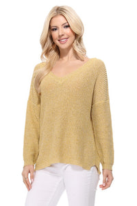 Open Back Off Shoulder Loose Fit Summer Knit Top