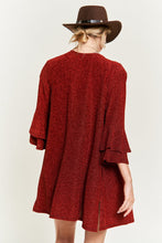 Load image into Gallery viewer, Glitter bell sleeve kimono cardigan