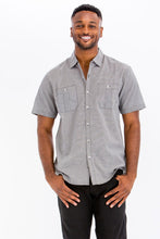 Load image into Gallery viewer, Mens Short Sleeve Button Down Shirt