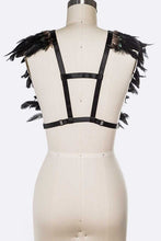 Load image into Gallery viewer, Feather Trim Elastic Costume Top