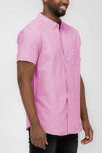 Load image into Gallery viewer, MENS PASTEL COLOR SHORT SLEEVE BUTTON DOWN