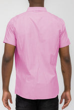 Load image into Gallery viewer, MENS PASTEL COLOR SHORT SLEEVE BUTTON DOWN