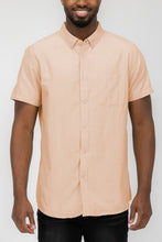 Load image into Gallery viewer, MENS PASTEL COLOR SHORT SLEEVE BUTTON DOWN