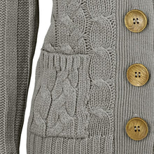 Load image into Gallery viewer, Cable Knitted Cardigan Sweater with Pockets