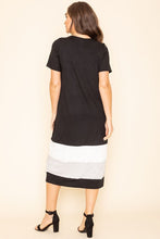 Load image into Gallery viewer, Color Block Calf Length Dress