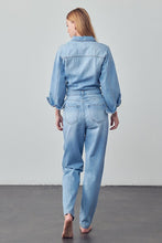 Load image into Gallery viewer, Medium Wash Denim Jumpsuit