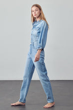Load image into Gallery viewer, Medium Wash Denim Jumpsuit