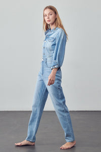 Medium Wash Denim Jumpsuit