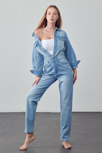 Load image into Gallery viewer, Medium Wash Denim Jumpsuit