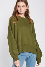 Load image into Gallery viewer, OVER FITTED LONG SLEEVE SWEATER TOP