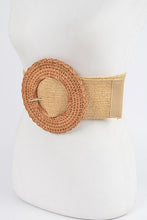 Load image into Gallery viewer, Oversize Bamboo Buckle Elastic Belt