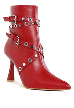 Load image into Gallery viewer, Jaunts Eyelets &amp; Studs Harness Ankle Boots