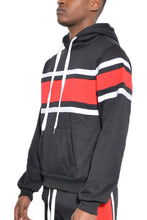 Load image into Gallery viewer, SOLID WITH THREE STRIPE PULLOVER HOODIE