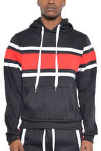 Load image into Gallery viewer, SOLID WITH THREE STRIPE PULLOVER HOODIE