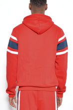 Load image into Gallery viewer, SOLID WITH THREE STRIPE PULLOVER HOODIE