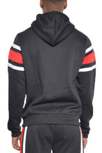 Load image into Gallery viewer, SOLID WITH THREE STRIPE PULLOVER HOODIE