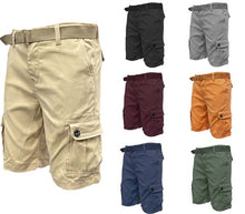 Load image into Gallery viewer, Weiv Mens Belted Cargo Shorts with Belt
