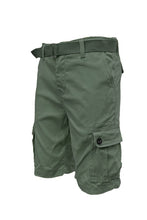 Load image into Gallery viewer, Weiv Mens Belted Cargo Shorts with Belt