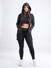 Load image into Gallery viewer, Athletic Zip-Up Fitted Hoodie Jacket with Pockets