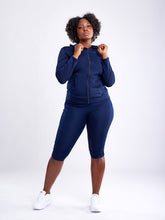 Load image into Gallery viewer, Athletic Zip-Up Fitted Hoodie Jacket with Pockets