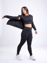 Load image into Gallery viewer, Athletic Zip-Up Fitted Hoodie Jacket with Pockets