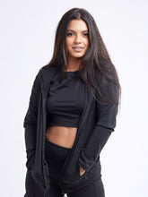 Load image into Gallery viewer, Athletic Zip-Up Fitted Hoodie Jacket with Pockets