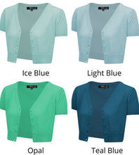 Load image into Gallery viewer, Cropped Bolero Button Down plus Cardigan Sweater