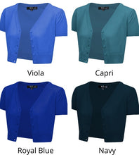 Load image into Gallery viewer, Cropped Bolero Button Down plus Cardigan Sweater