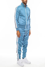 Load image into Gallery viewer, Striped Tape Front Pleat Track Suit Set