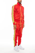 Load image into Gallery viewer, Striped Tape Front Pleat Track Suit Set