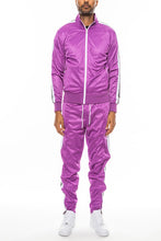 Load image into Gallery viewer, Striped Tape Front Pleat Track Suit Set