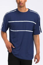 Load image into Gallery viewer, ROUND NECK TAPE STRIPE TSHIRT